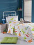 L'essentiel linge de maison Juego de colcha doble ranforce Dinolar - Blanco